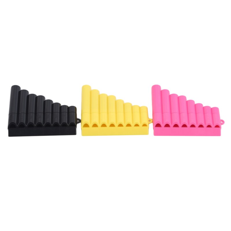 Flauta de madera de 8 tubos de plástico para niños, Flauta de Pan hecha a mano, instrumentos musicales