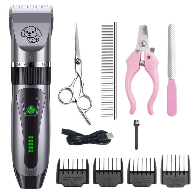 Hond Clipper Hond Tondeuse Grooming Pet Kat Hond Kapsel Trimmer Scheerapparaat Set Huisdieren Usb Oplaadbare Tondeuse Pet Supplies: c