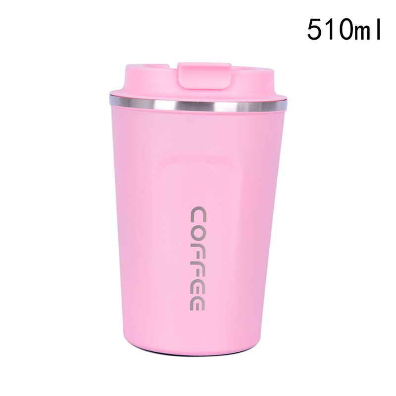 Taza de café de acero inoxidable, termo grueso grande para coche, Taza Termo de viaje, termo para , 380/500ML