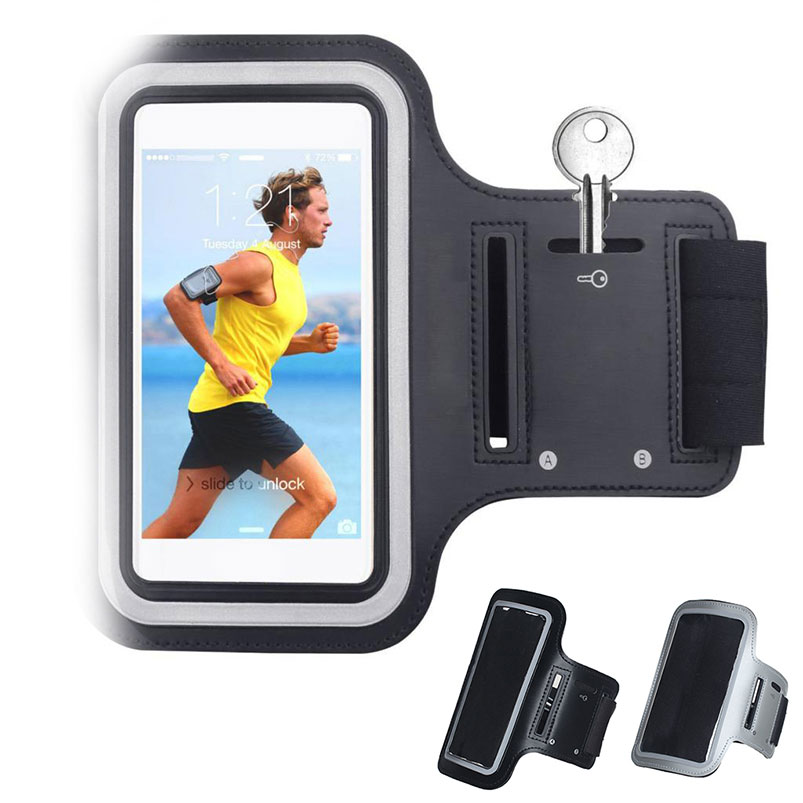 BLACK Waterproof Gym Sports Running Armband for Iphone 11 Pro Max Xs Max XR X 8 4s 5s 5c 6 6s 7 7s Plus Arm Band Phone Bag Case