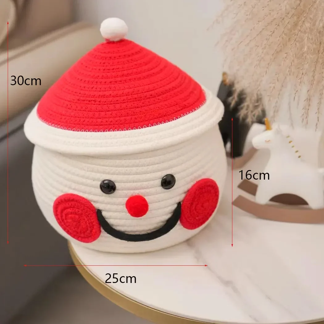 Hand Woven Storage Basket Tree Cartoon Storage Box Snack Make Up Organizers Home Decor: Dark Khaki