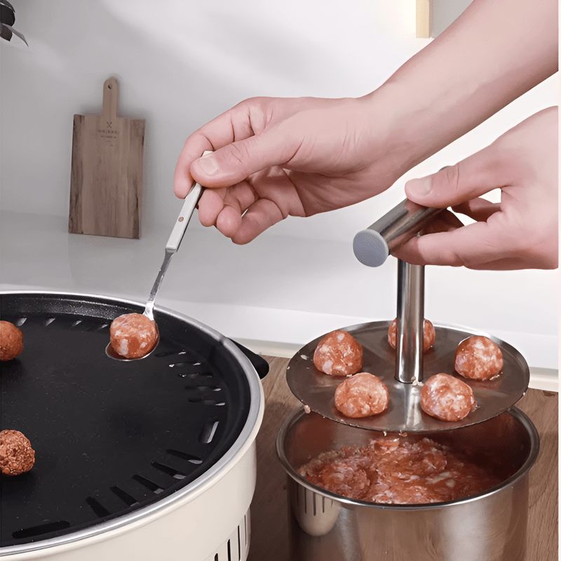 1-teiliger multifunktionaler Fleischbällchenhersteller aus Edelstahl – DIY-Fleischbällchenherstellungsset für Restaurantküchen, Ideal für Keksteig