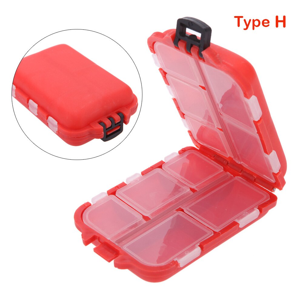14 Compartments Fishing Tackle Box Bait Lure Hooks Storage Case Fishing Tool Tackle Sorting Box for Pesca: Type H