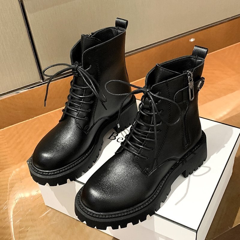 Dam & #39 ;s stövlar skor lyxiga chelsea boots damstövlar chunky vinterskor platåkängor slip chunky heel boot brand designe