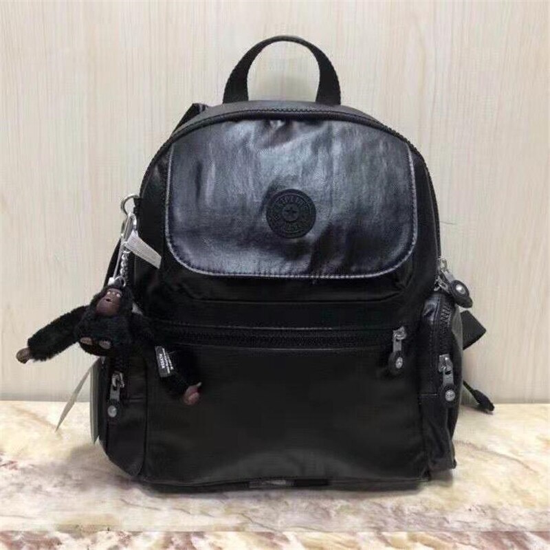 Mochila informal para mujer, bolso de hombro con asa, correa de hombro, multicompartimiento, resistente, antirrobo: Leather black