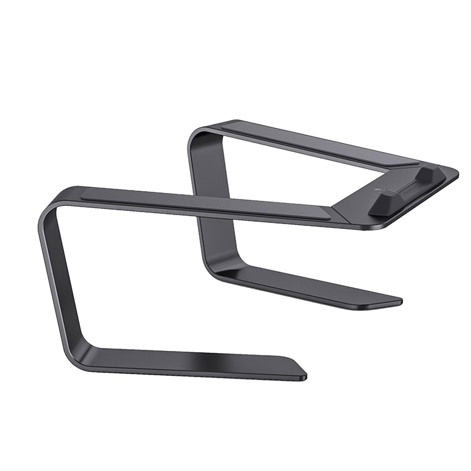 Laptopständer mit nackenentlastung, universell einsetzbar, robust, mit 360 belüftungsöffnungen, tragbar, zum einfachen anbringen, aus aluminiumlegierung.: Schwarz