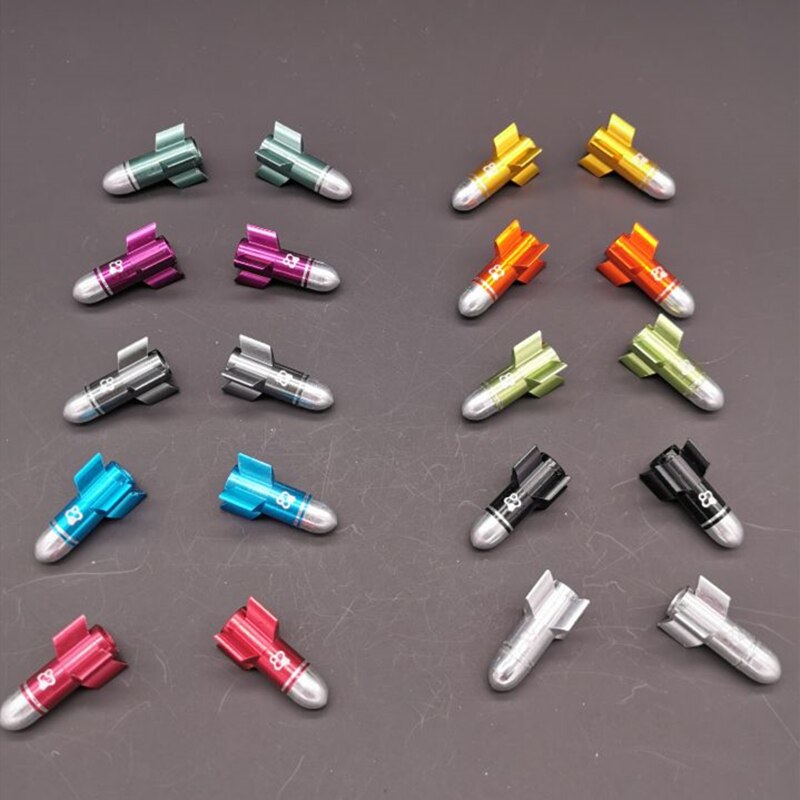 Fouriers Bike Valve Cap MTB Road Tyre Stem Air Valve Caps America Valve Cap Aluminium Bicycle Pressure Valve Caps Dust Covers