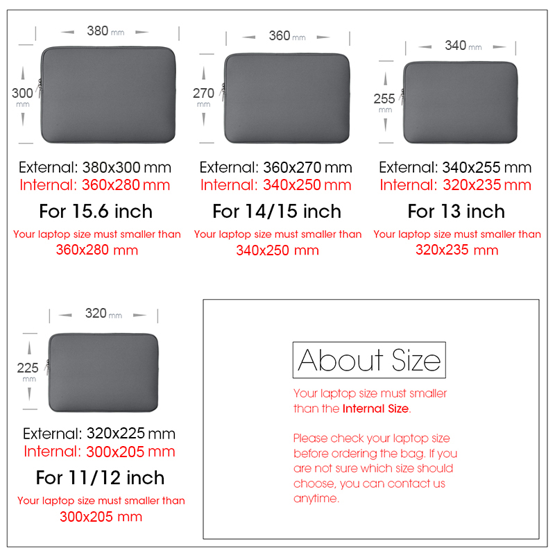 Laptoptas Voor Xiaomi Lenovo Dell Notebook Computer Laptop Sleeve Voor Macbook Air Pro Retina 13 14 15 15.6 inch Laptops Case