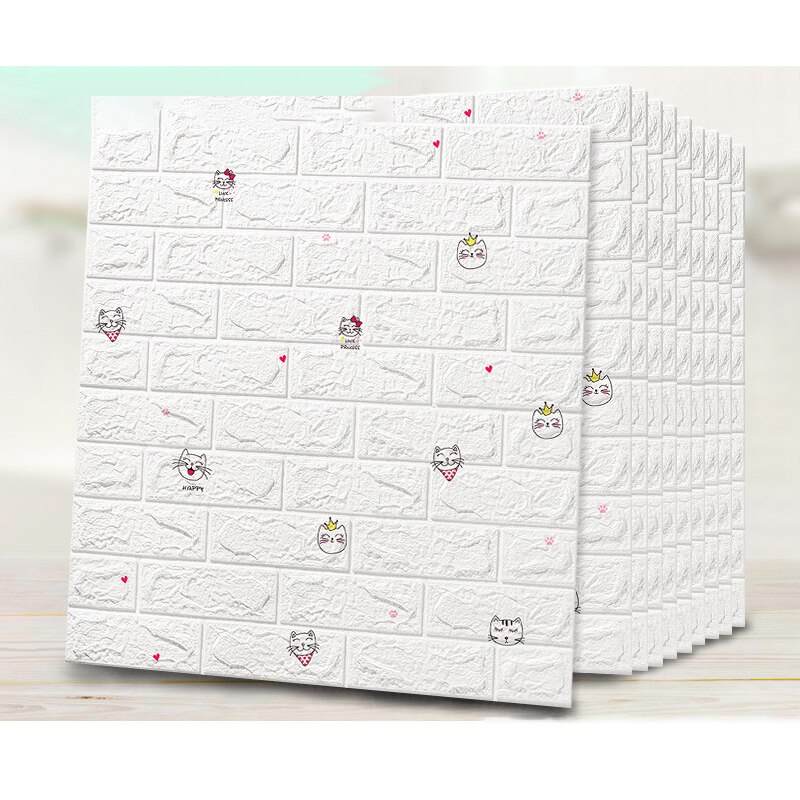 3D Wall Sticker Waterproof Self-adhesive Imitated Brick Wallpaper PE Foam Background For Living Room Kitchen TV Backdrop Decor: 9