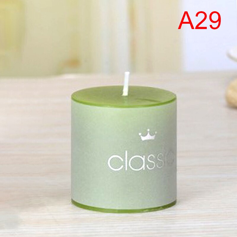 1 Pcs Wedding Column Wax Scented Candles Craft Candle: Green