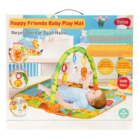 Tapis bébé joyeux gars tapis de jeu crotale Animal figuré 63x80 CM tapis de jeu hochets ramper jouets d'apprentissage précoce