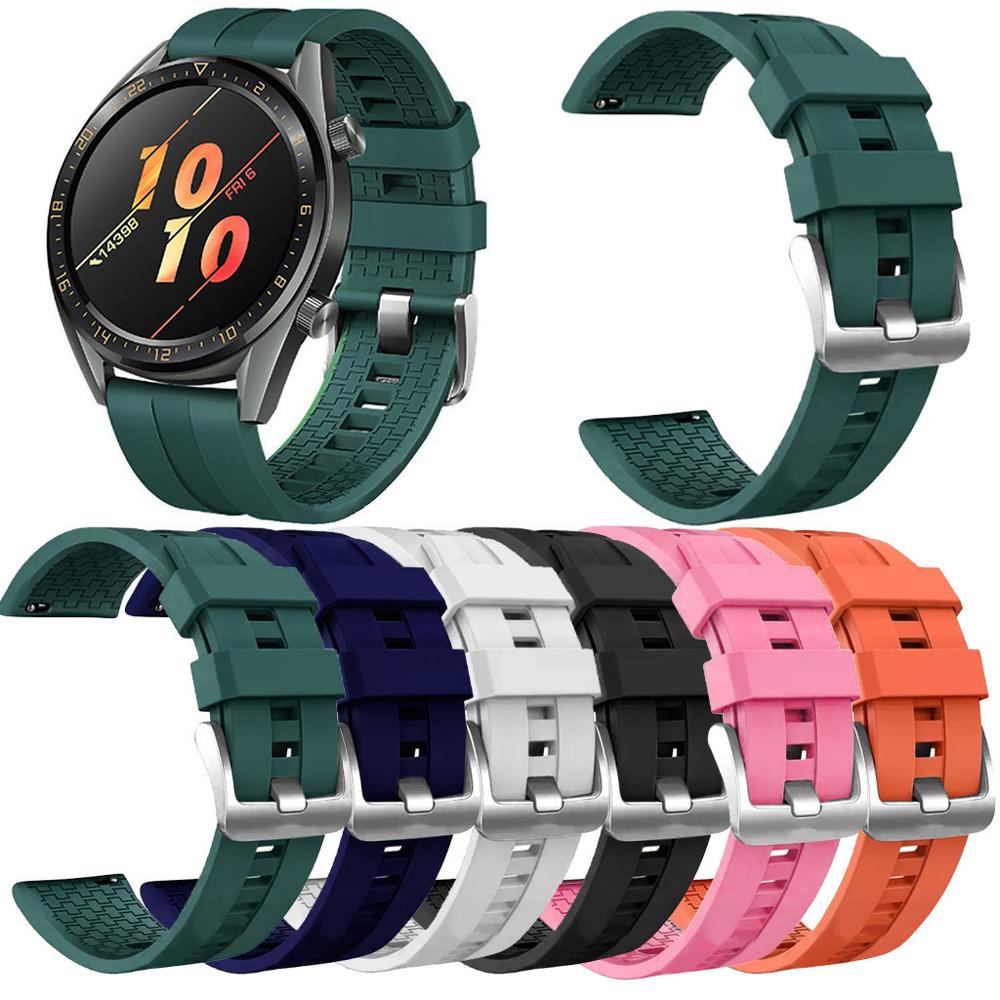 Silikon Edelstahl Ersatz Gurt Uhr Band Handgelenk Gurt für Huawei Uhr GT2 46mm Sport Ersatz Uhr Band