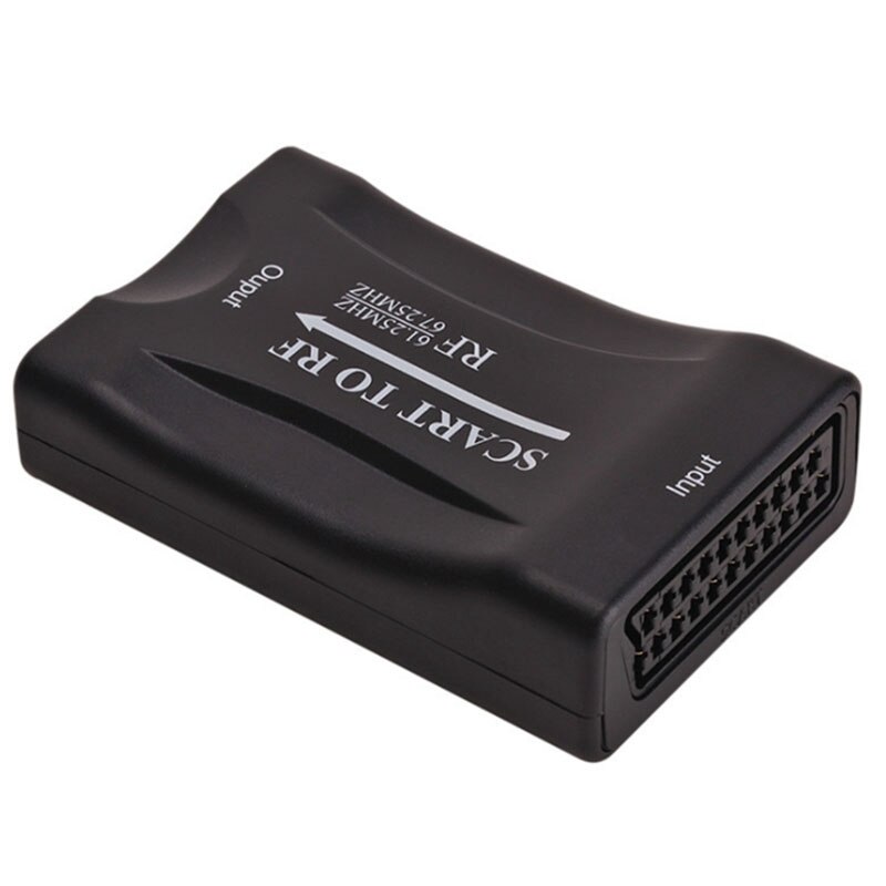 AM05-SCART to RF Video Converter Adapter Supports RF67.25Mhz 61.25Mhz SCART Box to Old TV