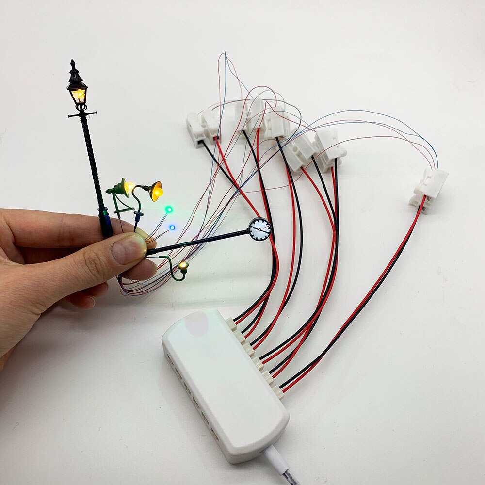 Port Sharing Box Set/Railway Layout,port distributor, port hub for Scale Model lights connection,