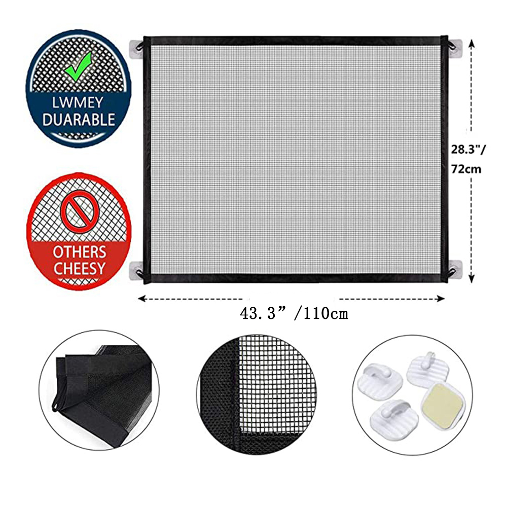 Portail magique en maille pour chiens | Portail pliable pour animaux de compagnie, portail de sécurité en gaze isolée, protection pour l'intérieur et l'extérieur DMLA01