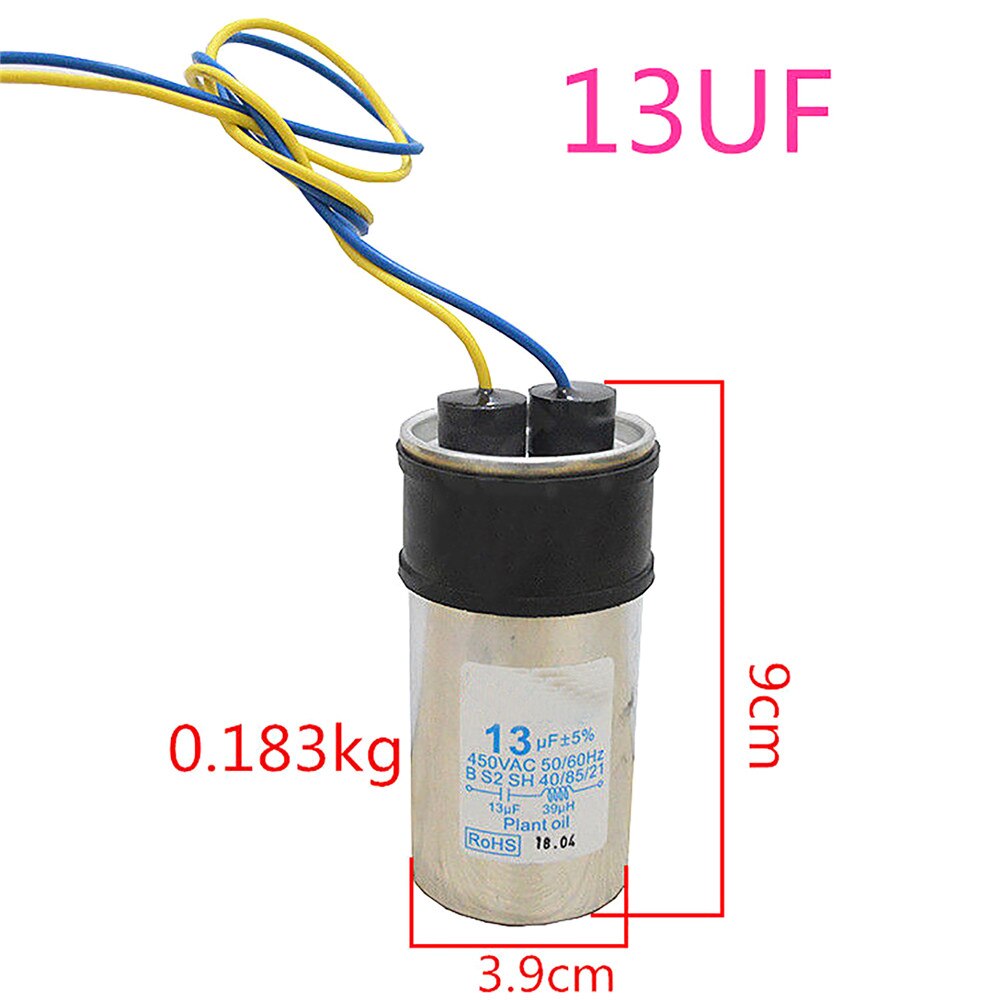 10UF 12UF 13UF 15UF hochfrequenz niedriger impedanz Aluminium Ausgangs kondensator für Waschmaschine Reparatur Teil