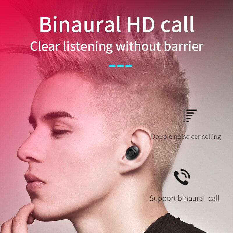 Bluetooth  v5.0 tws ægte trådløse stereo øretelefoner xg -12 støjreduktion øretelefon
