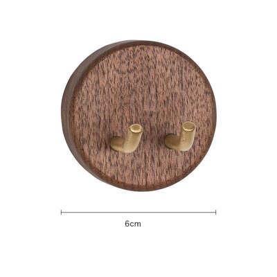 Nordic Wooden Hair Dryer Holder Sundries Wall-mounted Rack Multi-function Bathroom Storage Organizer Home Decoration Accessories: E(Black Walnut)