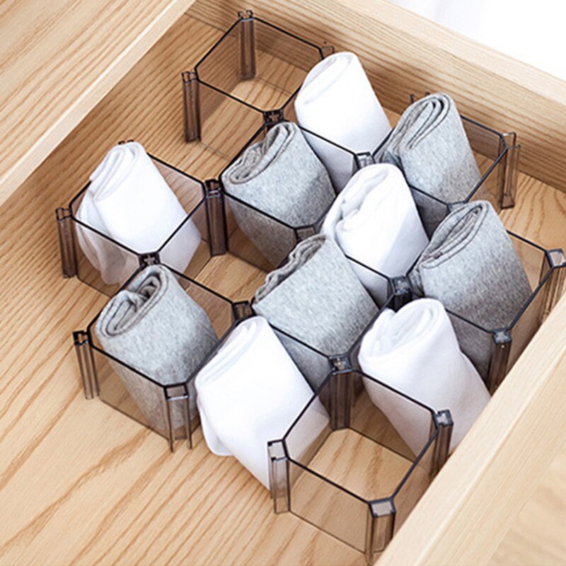 Organizador de cajones en forma de panal, divisores de armario, Partición de plástico para ropa pequeña y cosmética, suministros de Clapboard, herramientas: 02
