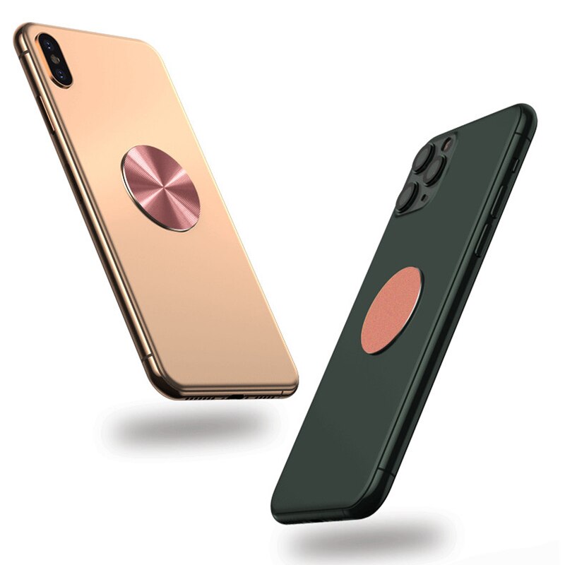 Adhesivo para iphone, placa de Metal, disco, hoja de hierro, soporte magnético para teléfono móvil, accesorios para coche, soporte magnético para teléfono, novedad de