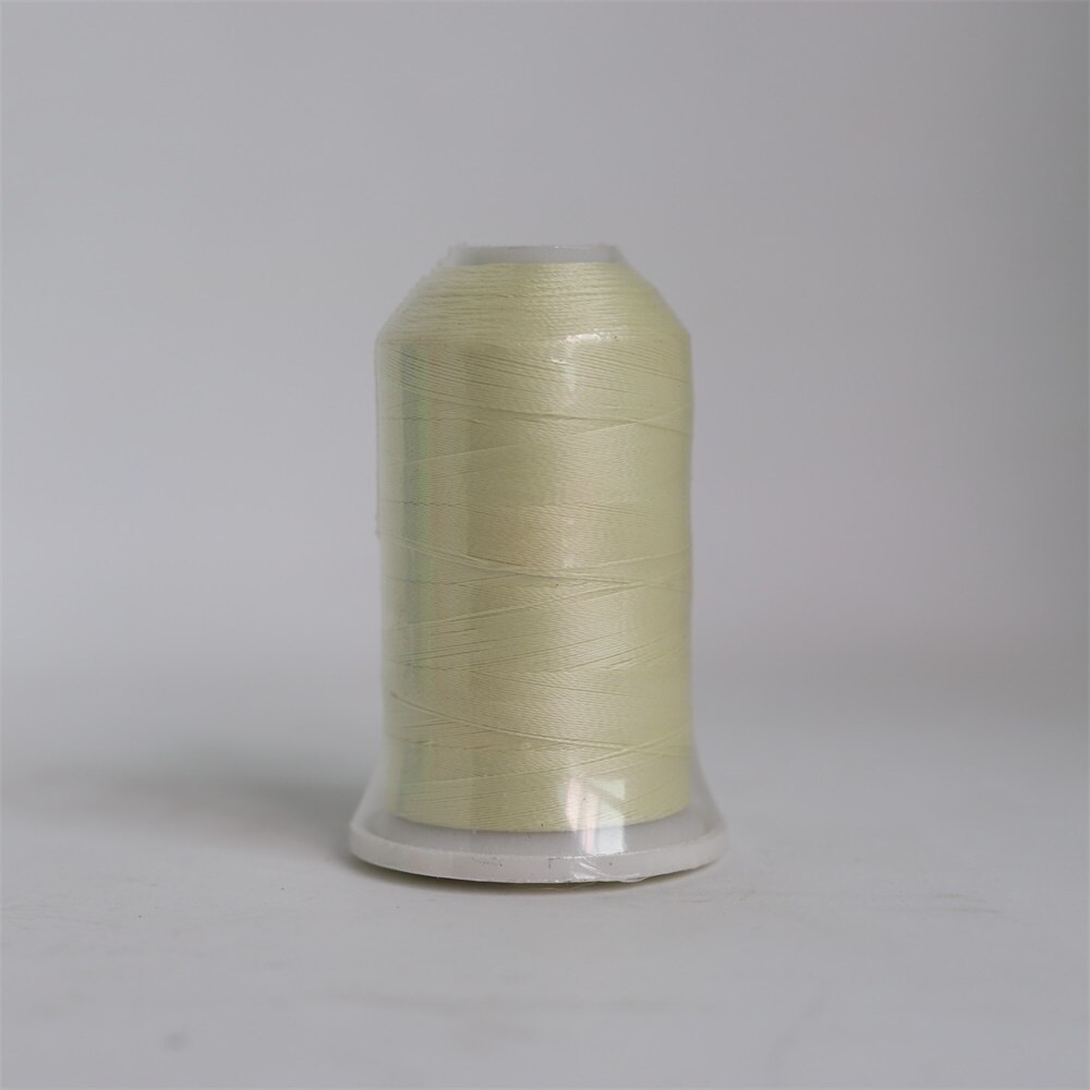 Fil à coudre lumineux 1000m par bobine | Fileter dans la peau du Polyester, broderie, 150D/2 lumineux, 8 couleurs pour votre choix: Beige