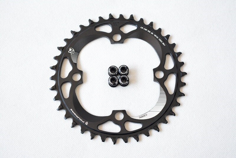 Fouriers mtb kettingblad 96 bcd mtb fiets crank kettingblad tand schijf 36t 38t voor mtb mountainbike racefiets