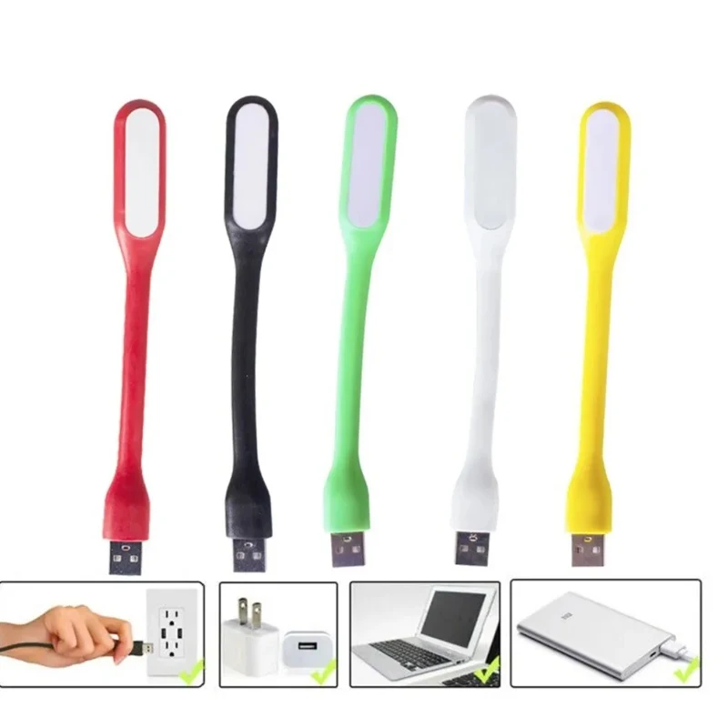 1 2PCS Mini USB LED Licht Tragbare Buch Lesen Nachtlicht Flexible Biegsamen Augenschutz Lampe Für Power Bank computer