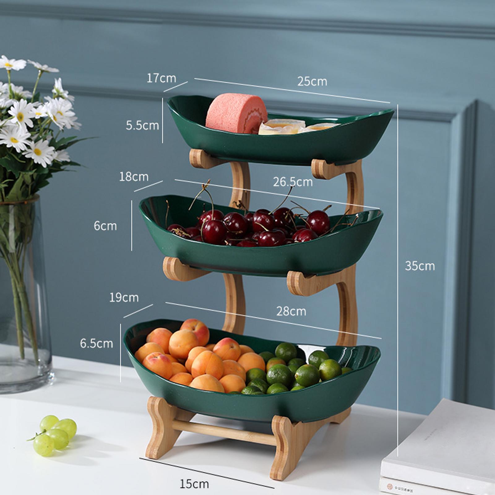 Tiered Tray Fruit Plate Appetizer Snacks Candy Shelves Organizer