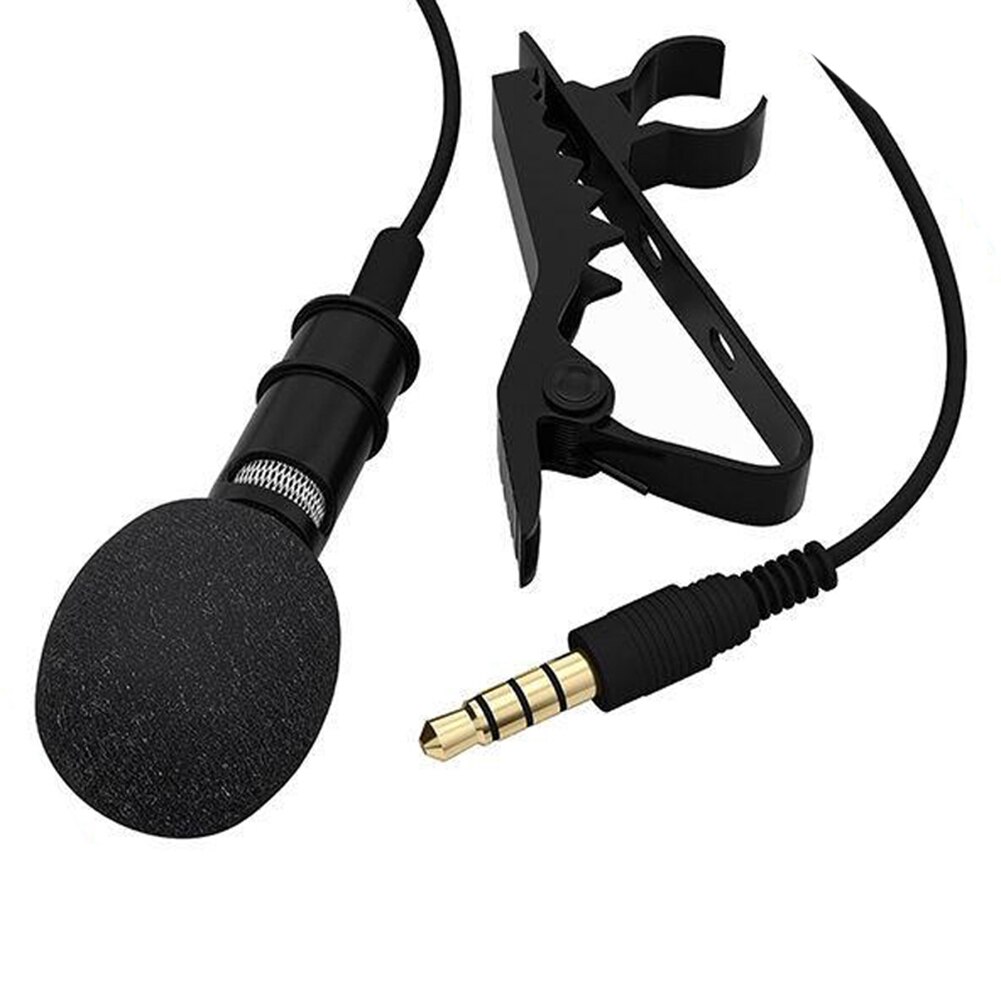 USB Microphone Portable Mini Stereo HiFi Sound Condenser Microphone Clip Lapel Mic For Loudspeaker