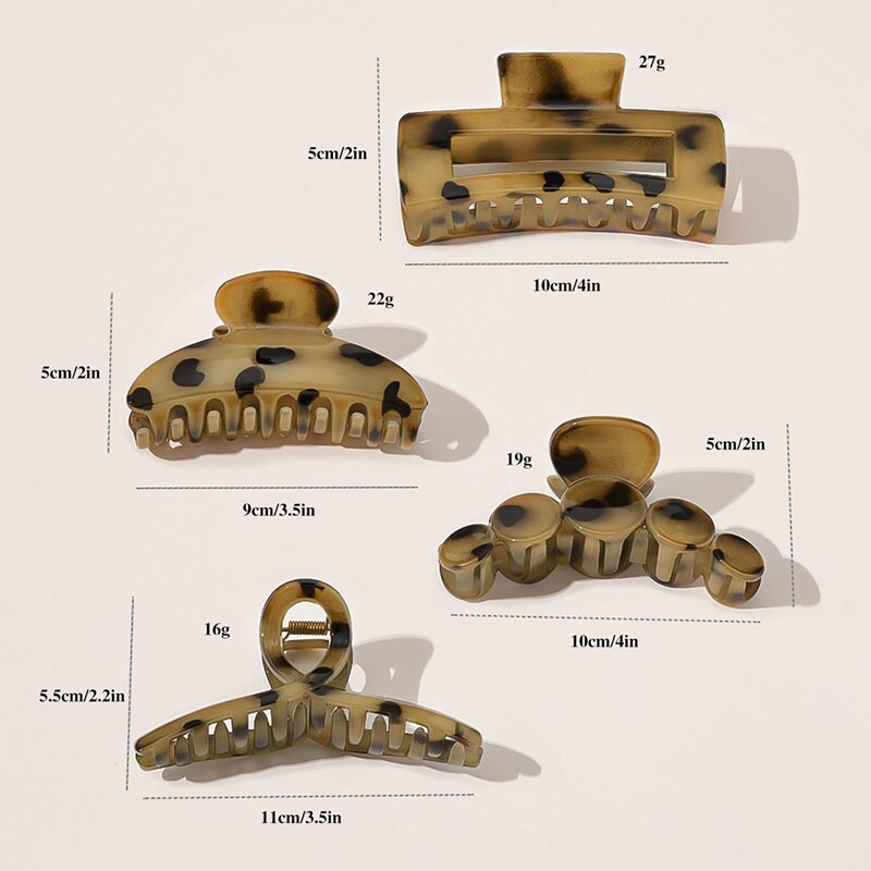 Leopard Acrylic Hair Clip Claw Clip Hair Clips for Women Hair Claw Hairpin Girl Claw Clip Hairclip Hair Accessories