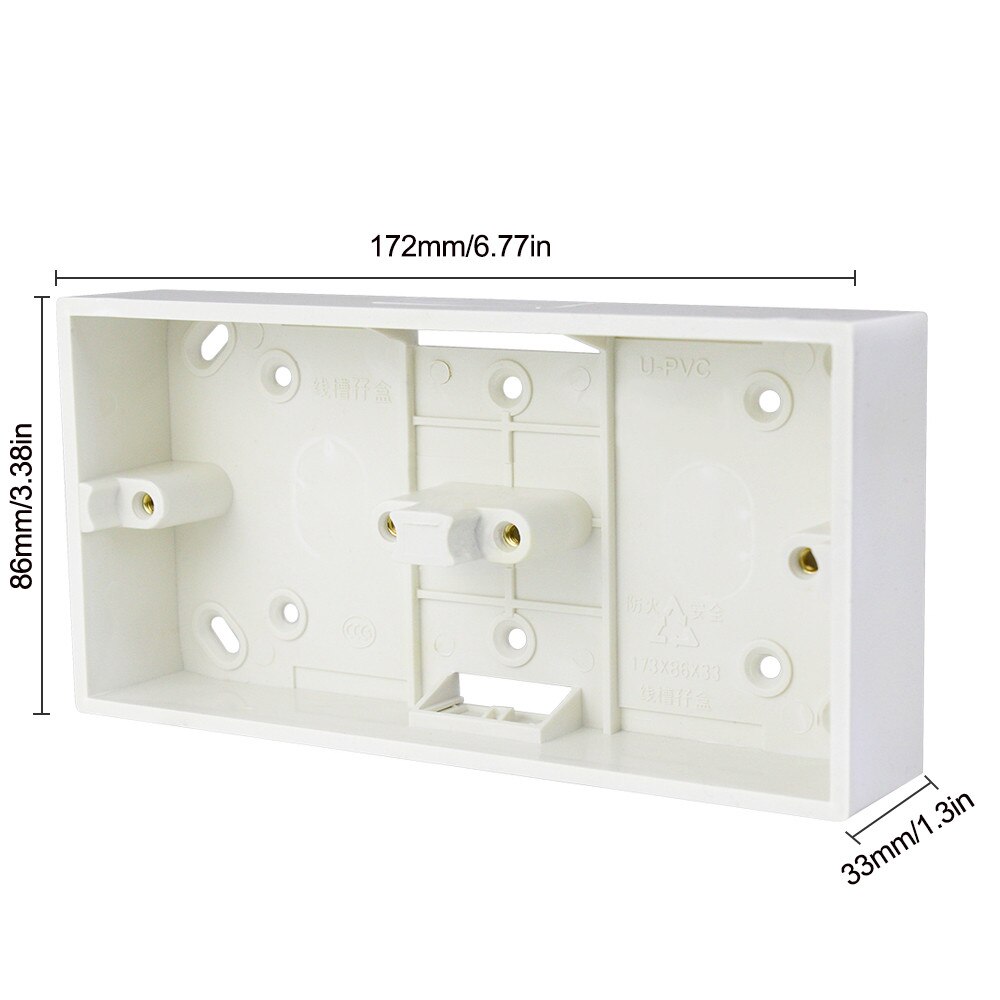 External Atlectric PVC Inflaming Retarding 86 Type General Purpose Ming Box Connection Open Boxes Switch BoxS witch socket Box: 172X86mm White