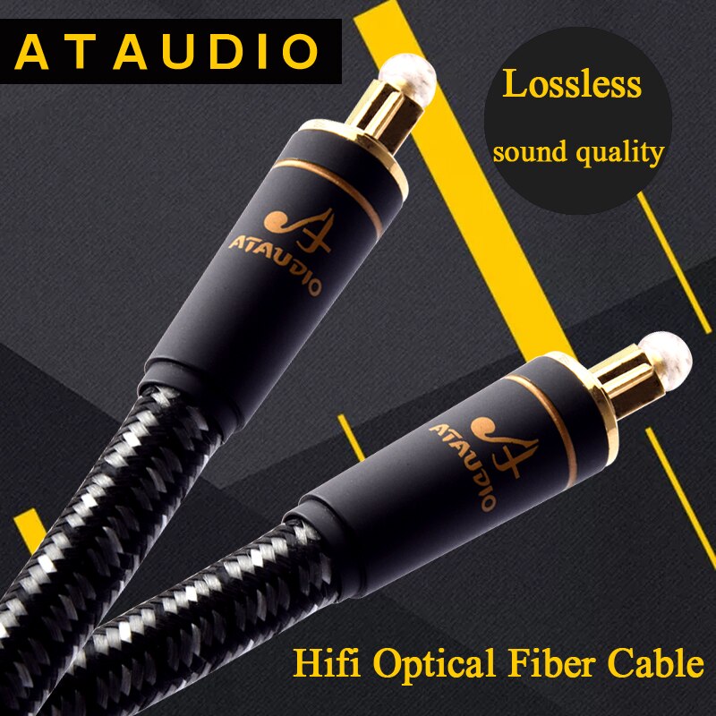 Ataudio hifi optisk fiberkabel hi-end digitale lyd-videokabler hifi dts dolby 5.1 7.1