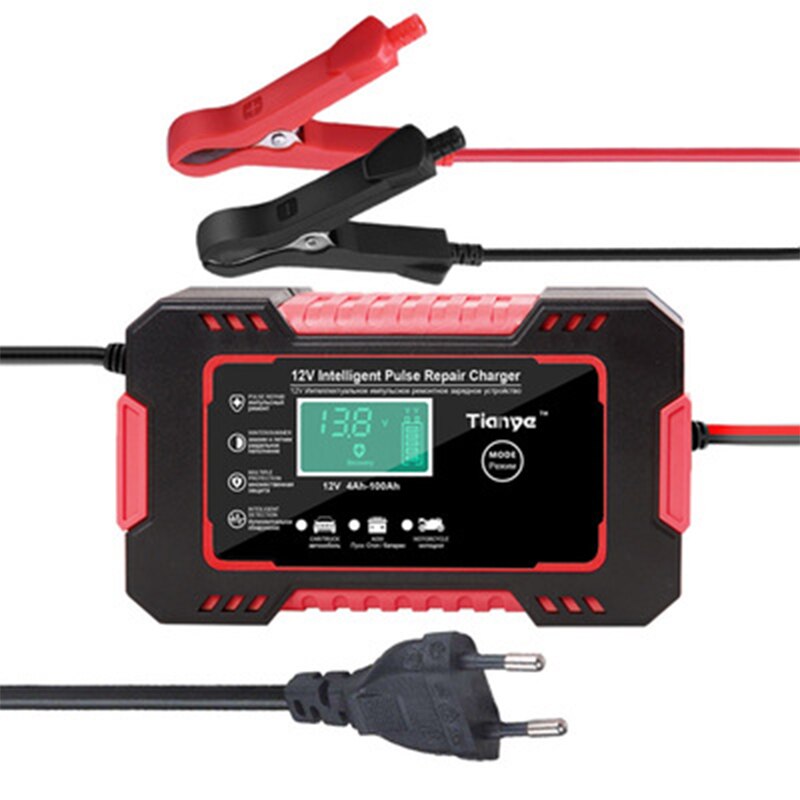 EAFC 12-Amp Car Battery Charger, 12V/12A Smart Fully Automatic Battery Charger With Temperature Compensation For Car Truck Motorcycle Lawnmowers Marine Lead Acid Batteries (power Cord Length 2m - View #8