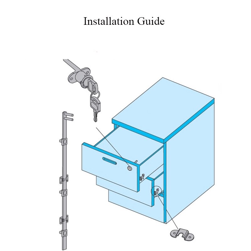 Smart Keyless Fingerprint Cabinet Lock Biometric Electric Lock for Office Drawer File Cabinet