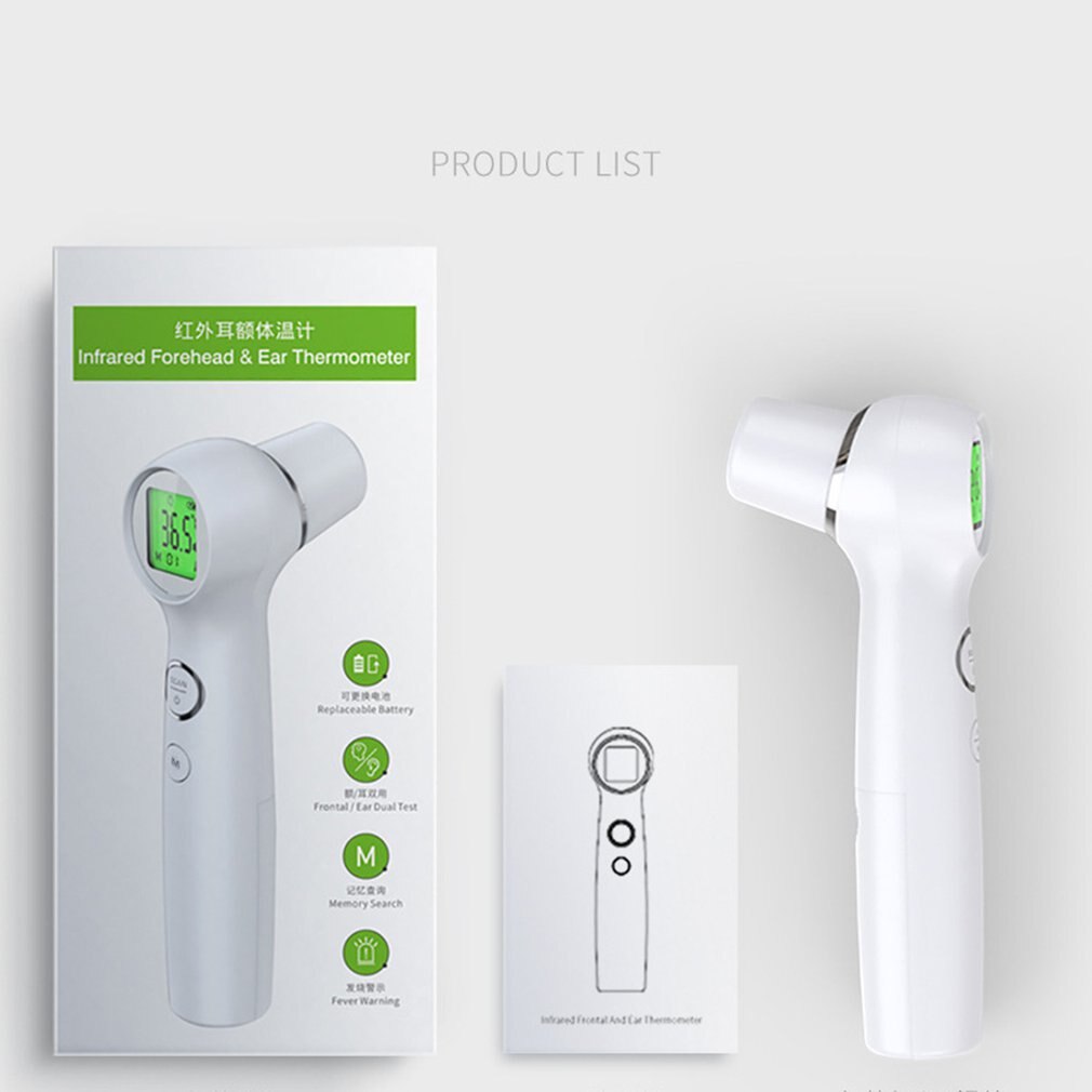Hoge precisie contactloze thermometer elektronische oorthermometer infrarood thuis baby voorhoofdthermometer