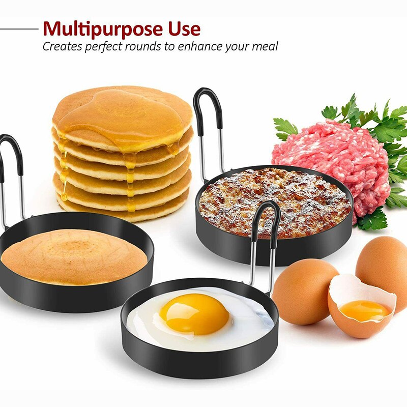 Stainless Steel Egg Cooker Egg Shaper Nonstick Cooking Handheld Mold Omelette Pancake Maker Tool Kitchen Accessories