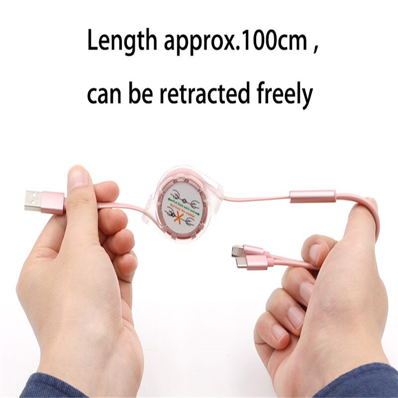 3 in 1 usb kabel til iphone samsung xiaomi multi hurtig opladning oplader usb type c type c micro usb kabel til mobiltelefon