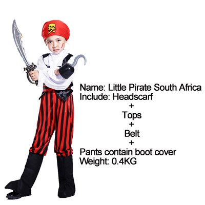 boys pirate captain Halloween costume masquerade costume performance clothing Children's costumes: DYN1101 M