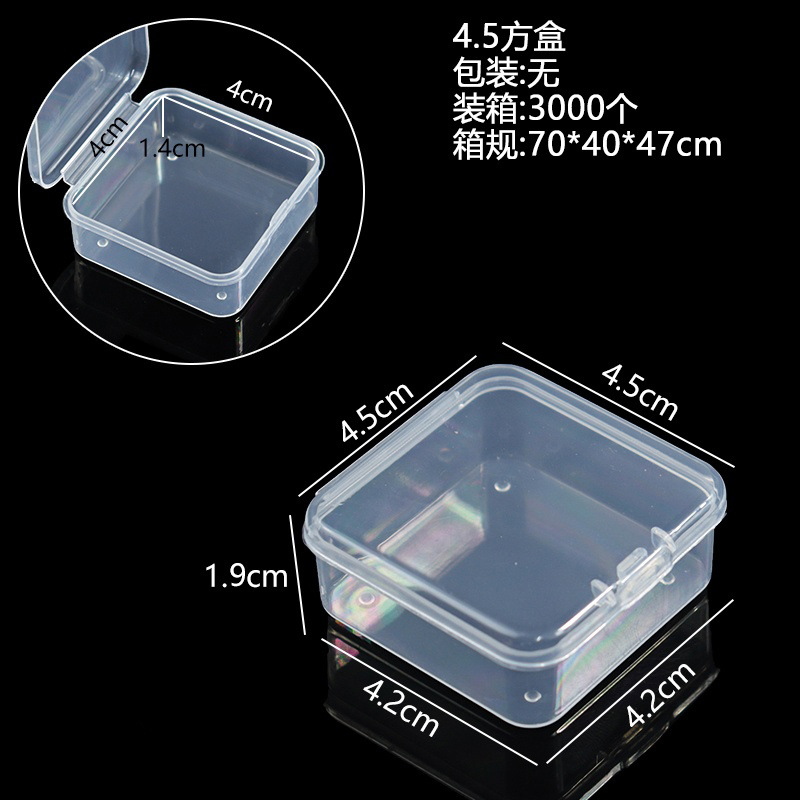 Mini Kunststoff Aufbewahrungsbox transparent Schmuck Aufbewahrungsbehälter Aufbewahrungsbehälter Ohrringe Ringe Schmuckschatulle Behälter: Grün