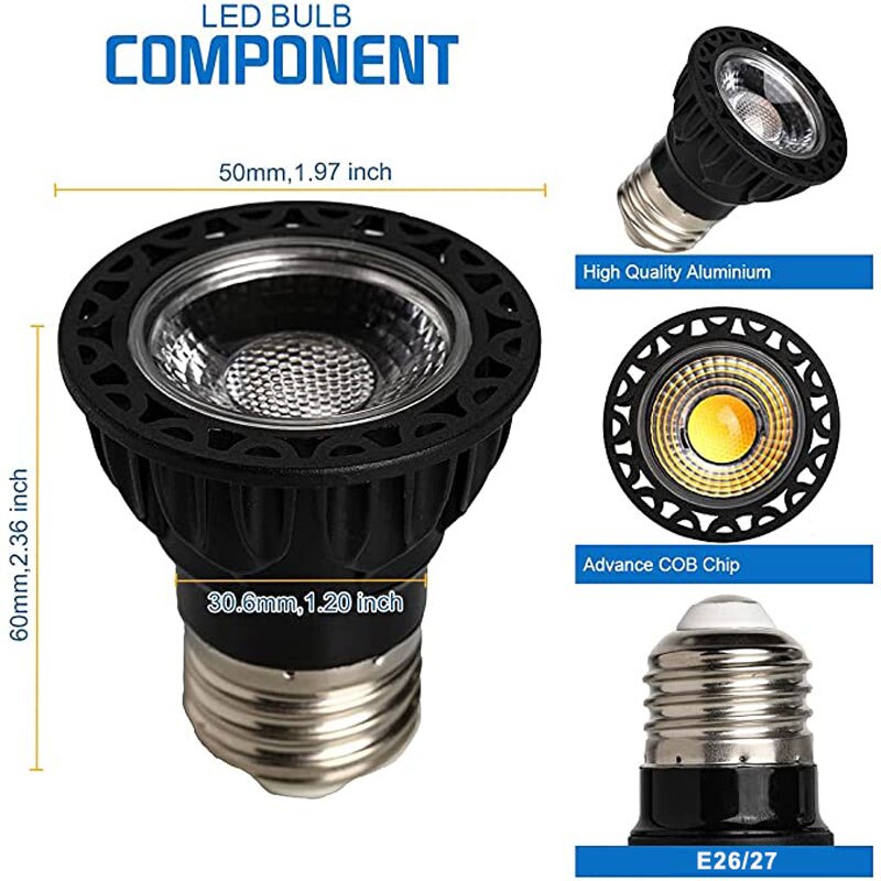 10pcs LED Spotlight GU10 MR16 E26 E27 Spot Bulb 3W 5W For Home Lighting