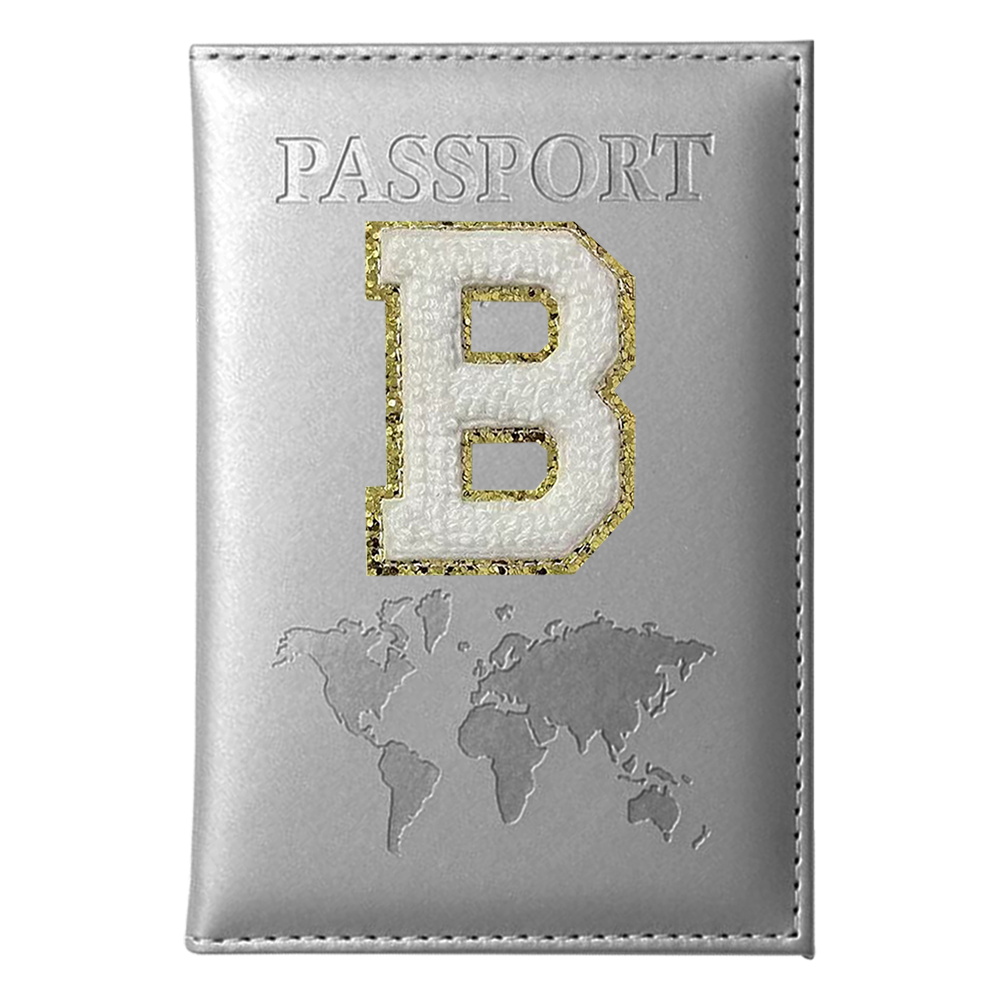 Reisedokumententasche, Reisepass-Schutzhülle, einfacher Halfter, PU, Flugzeug, Karte, Reisepasshülle, Bündel, weiße Buchstaben-Serie: Rosa