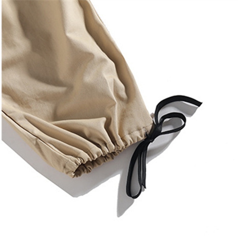 Fgkks merke herre last bukser trend mannlig stor lomme bomullsbukser herre snøringe løs ensfarget fritidsbukser