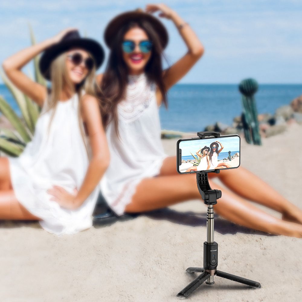 BlitzWolf Een-As Selfie Stick Handheld Gimbal Stabilizer bluetooth Afstandsbediening Statief Anti-schudden Automatische Balans Monopo