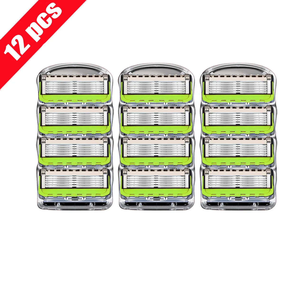 Shaver Brand Men Razor Shaving Five Layer Shaver Reusable Razor Imported Blade Multi Tool Head Replace: green