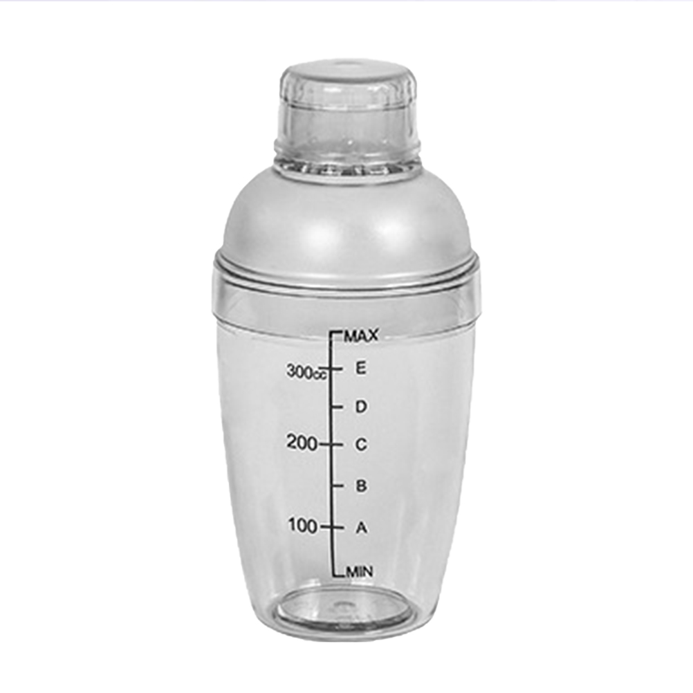1PC Hand Shake Cup Cocktail Shaker Transparent Mixer Cup Clear Bar Shaker Wine Milk Tea Shaker Cup with Scale: 350ml