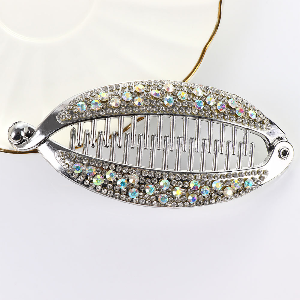 Accessori fermagli per Banana fai da te mollette a forma di pesce con strass clip per capelli fermagli per capelli artigli per capelli forcine: Cielo Blu