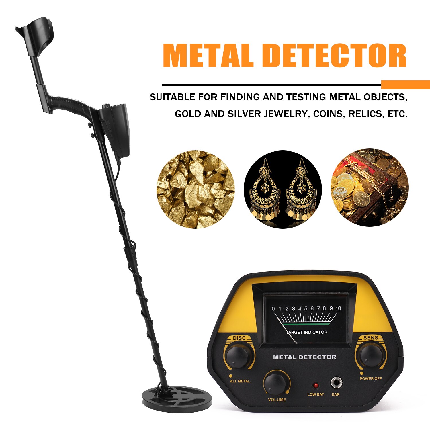 GTX5030 Portable Metal Detector Underground Depth Metal Gold Detecting Tools Wiring Treasure Finder Gold Digger Detector