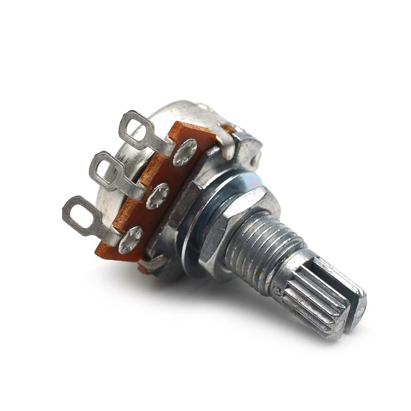 Potenciómetro para guitarra, pieza de bajo, accesorios de guitarra, 250K, 500KSplit, 15mm/18mm, 2 uds.