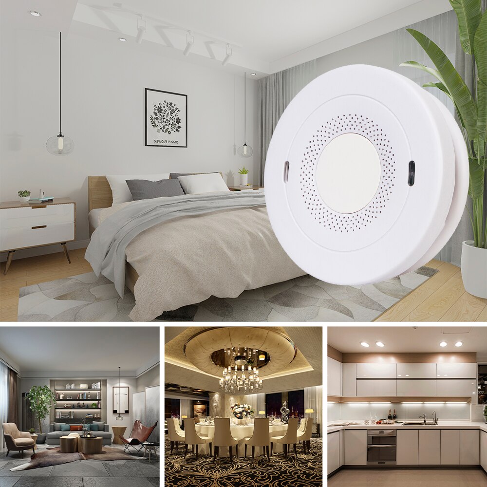 Photoelectric Smoke Detector & Fire Alarm with 10-Year Battery Life Battery Operated Fire Alert Smoke Alarm