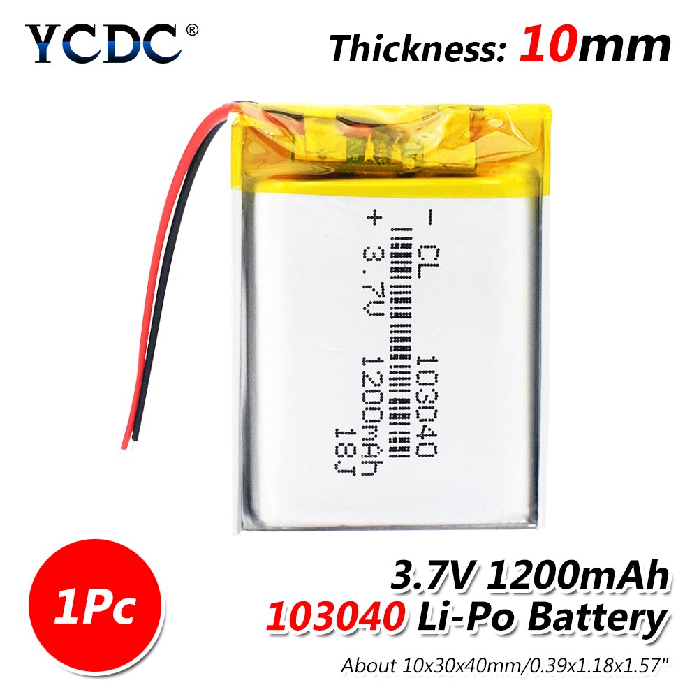 3.7v 1200mah 103040 Polymer Lithium Ion / Li-ion Battery For Mp3 Player - Foto 8